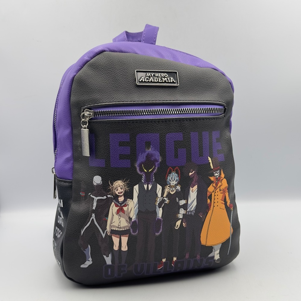 My Hero Academia League of Villains Purple Black Mini Backpack OS Anime Bag